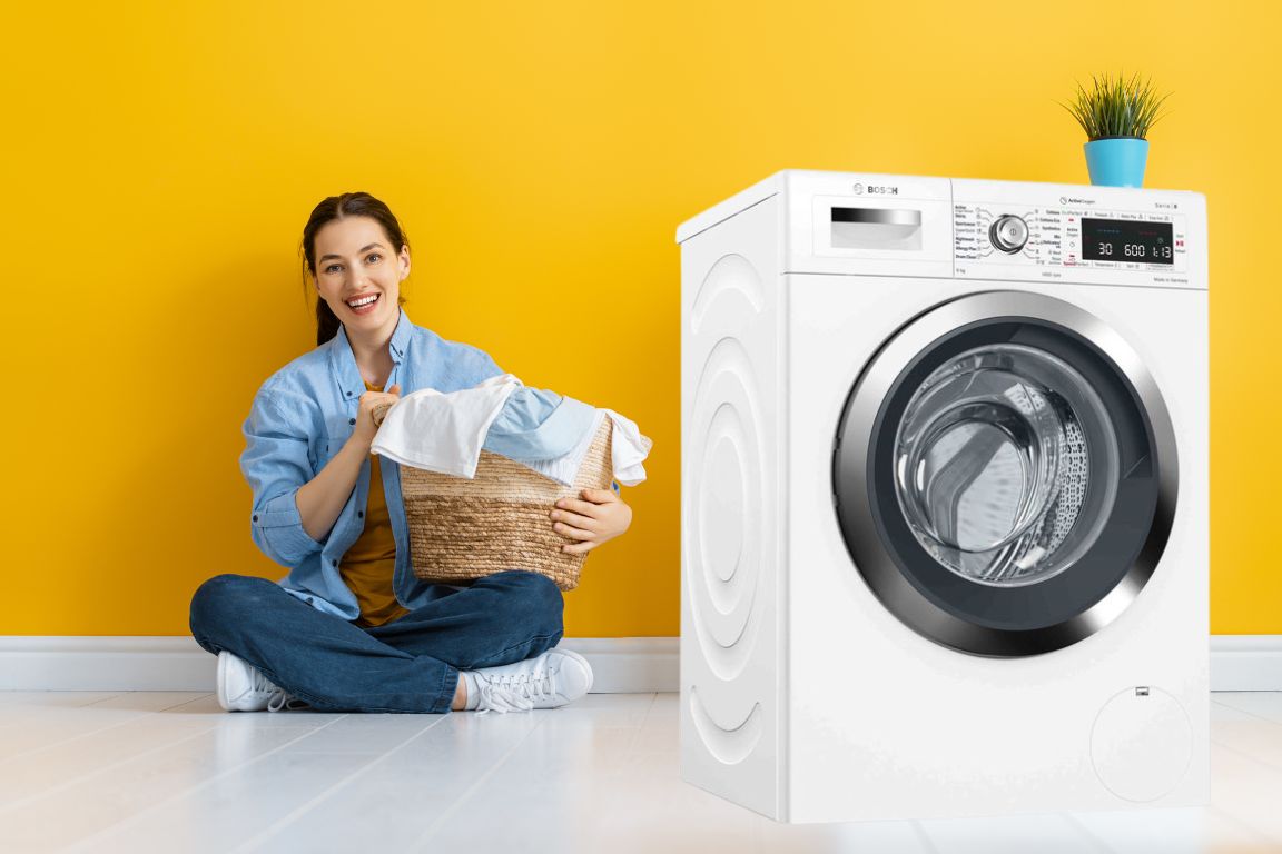 Tự động điều chỉnh nhiệt độ và lượng nước phù hợp với khối lượng và loại đồ giặt